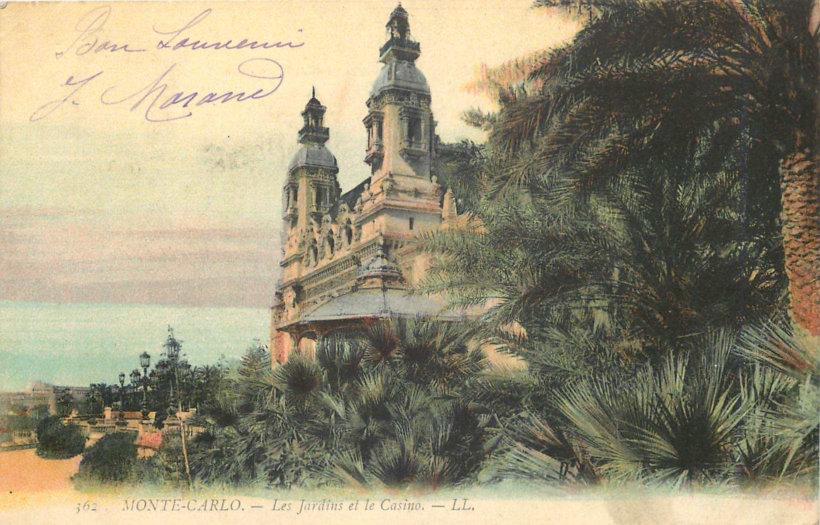 CPA Monte Carlo Les Jardins et le Casino 