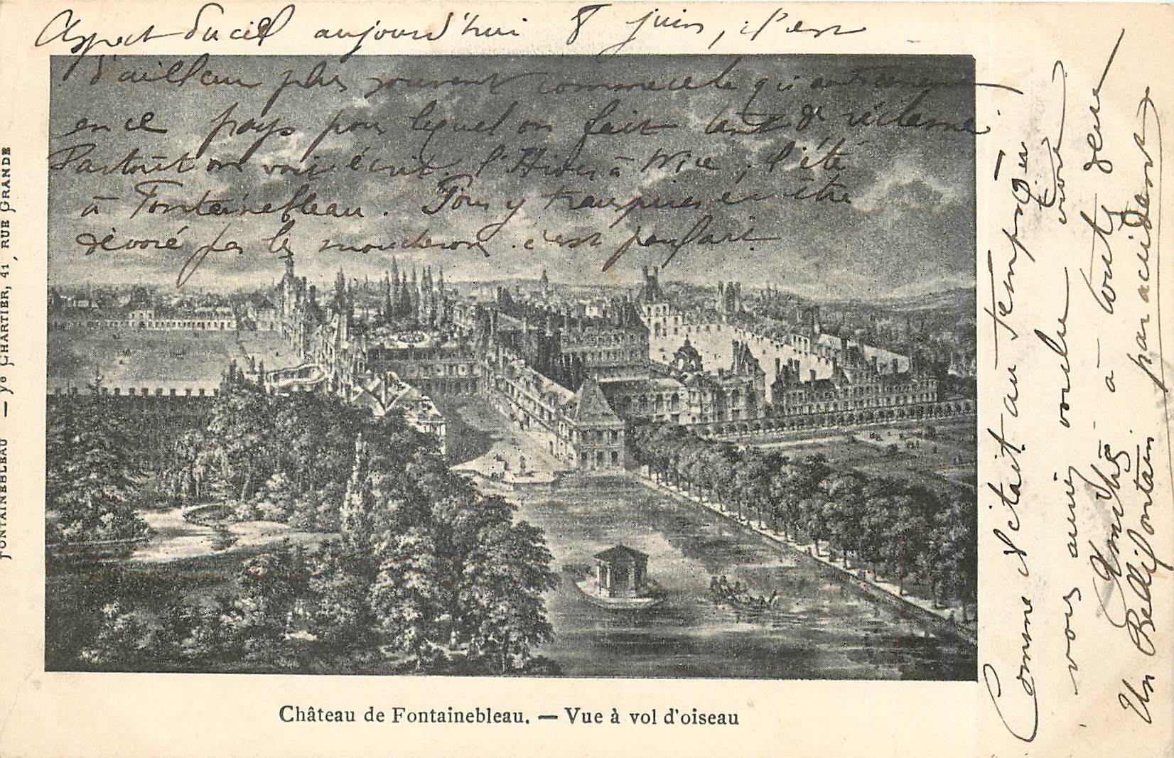 Château de Fontainebleau — Vue à vol d'oiseau — JONTAINES, 41, RUE GRANDE