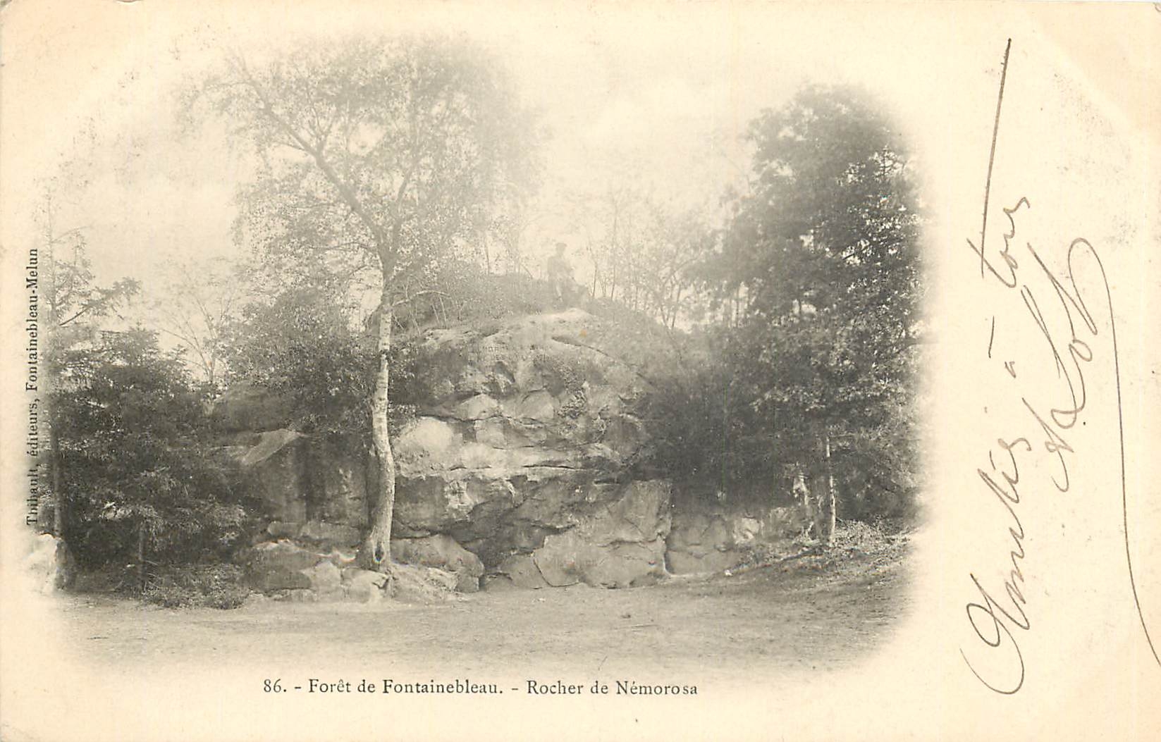 Forêt de Fontainebleau — Rocher de Némorosa — Tolkeith, éditeurs, Fontainebleau-Melun, n°86