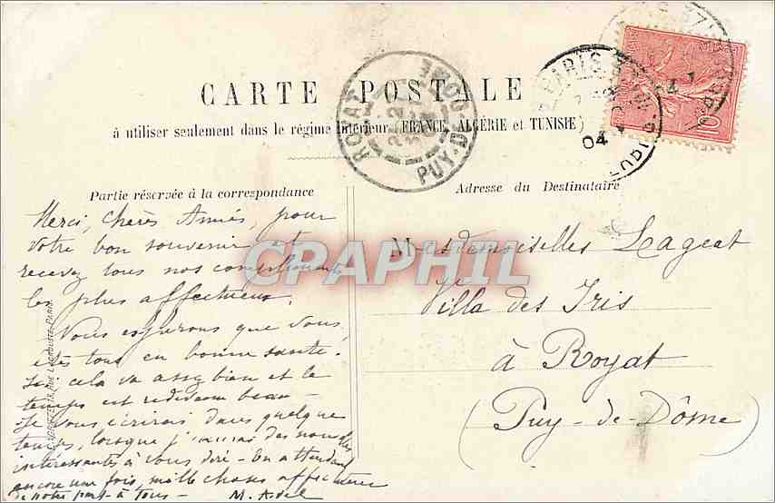 CPA Notre Dame de Paris  — Rückseite