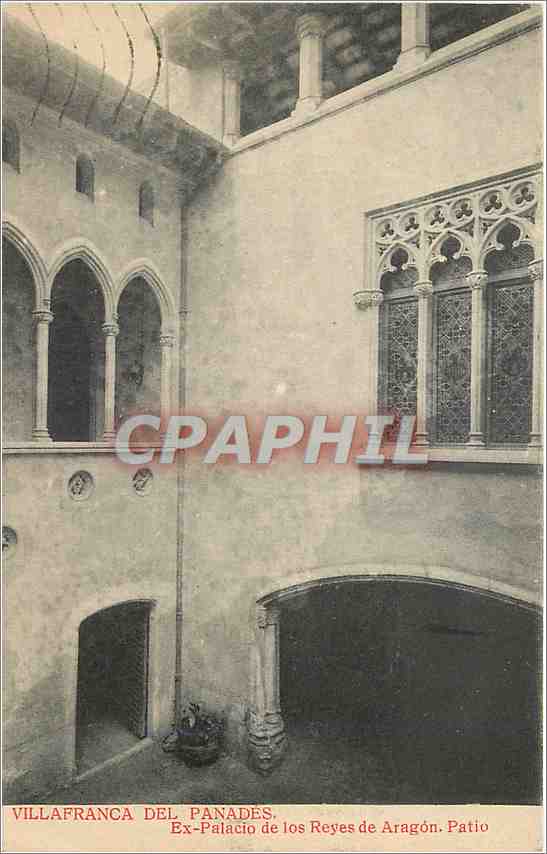 CPA Villafranca del Panades Ex Palacio de los Reyes de Aragon Pation 
