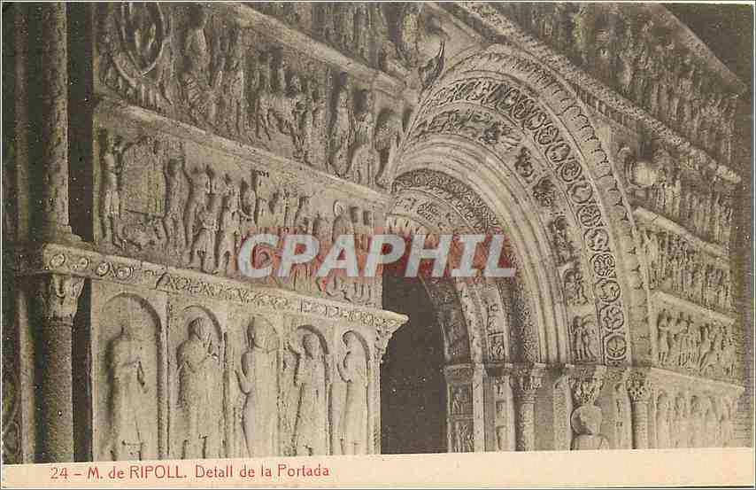 CPA M de Ripoll Detail de la Portada 
