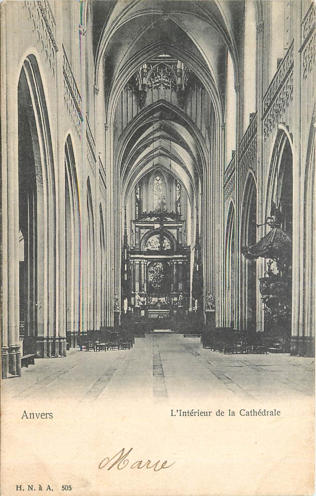 CPA Anvers L'Interieur de la Cathedrale 