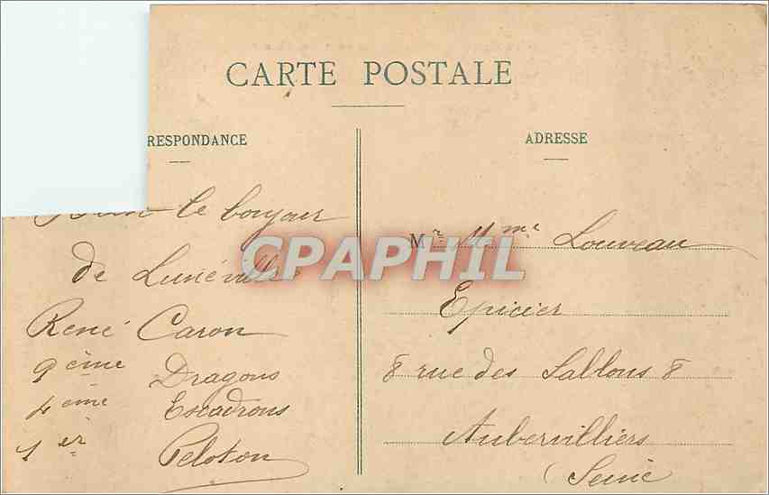 Lunéville - Place du Château et Rue Chanzy — éditeur : Magasins Rémois de Lunéville — Rückseite