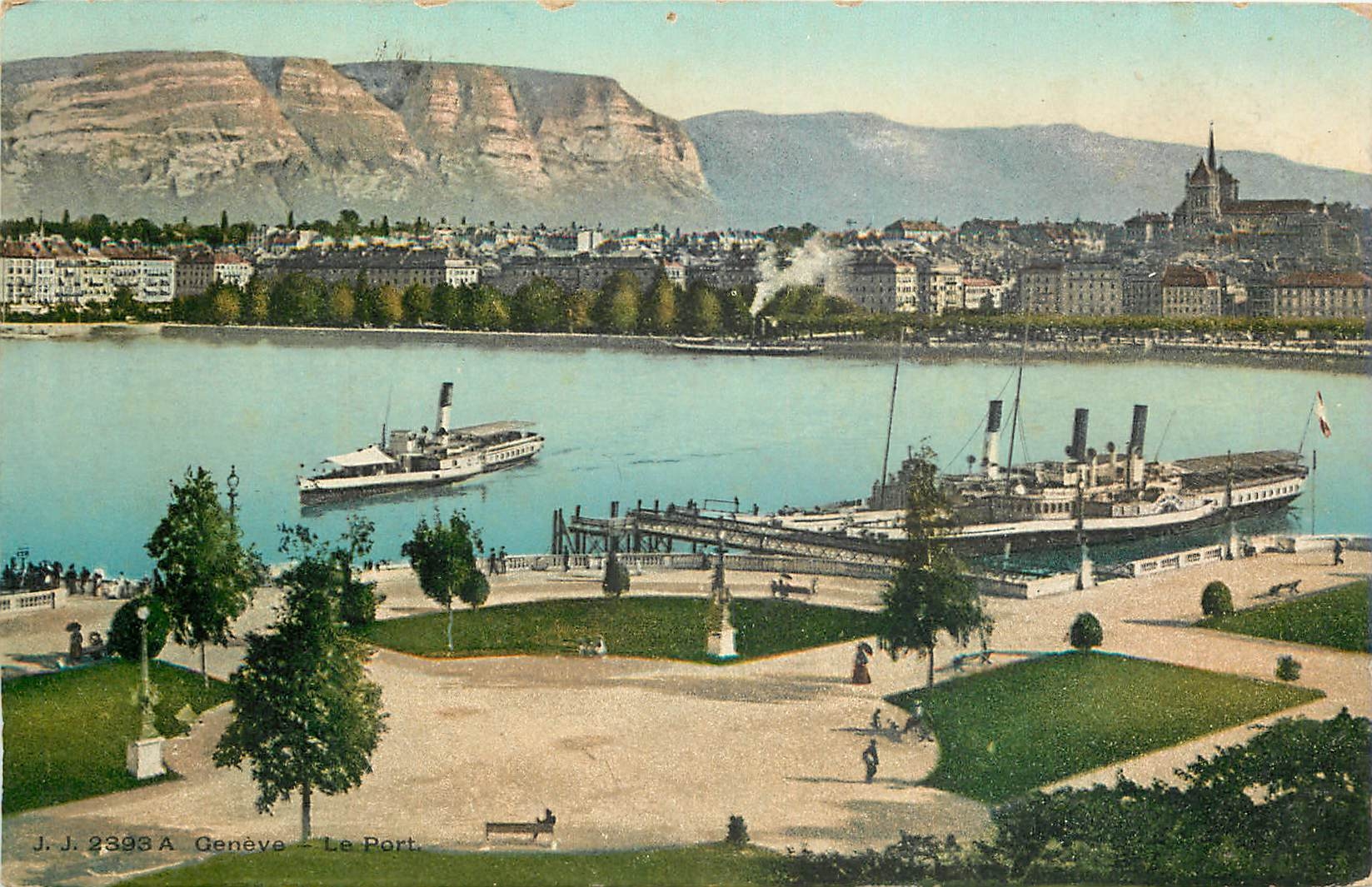 CPA Geneve Le Port Bateaux