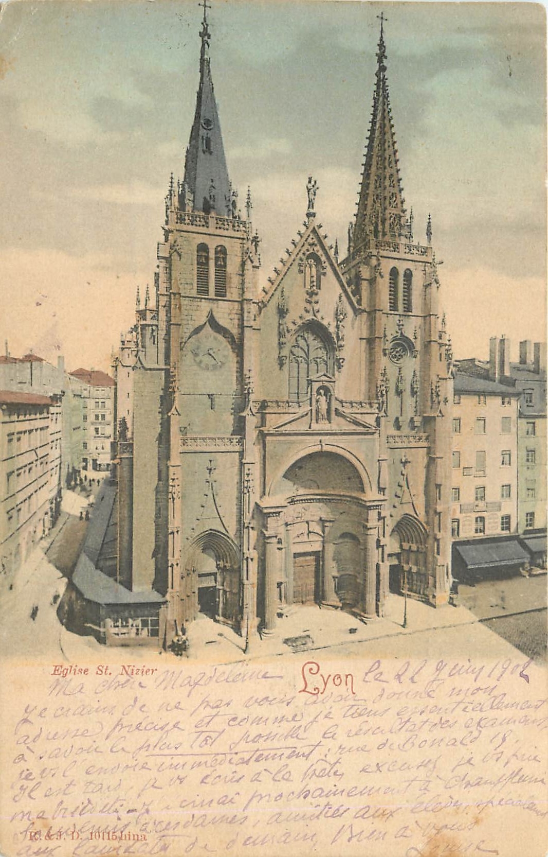 CPA Eglise St Nizier Lyon 