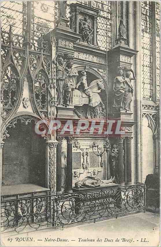 CPA Rouen Notre Dame Tombeau des Ducs de Breze 