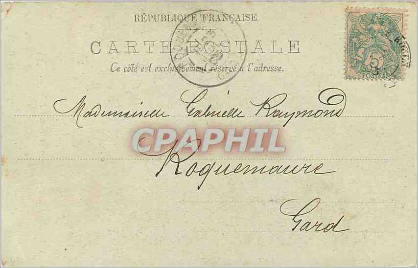 CPA Rouen Notre Dame Le Portail Principal  — Verso