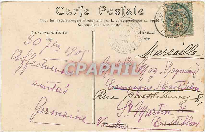 CPA Cathedrale de Rouen Portail des Libraires  — Rückseite