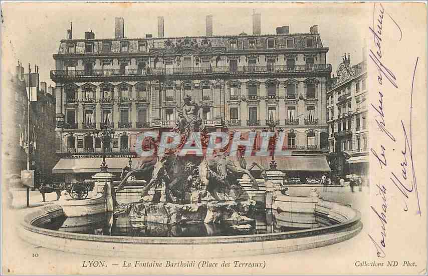 LYON — La Fontaine Bartholdi (Place des Terreaux) — Collections ND Phot. n°10