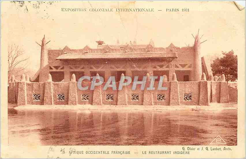 CPA Afrique Occidentale Francaise Le Restaurant Indigene Exposition coloniale internationale 1931