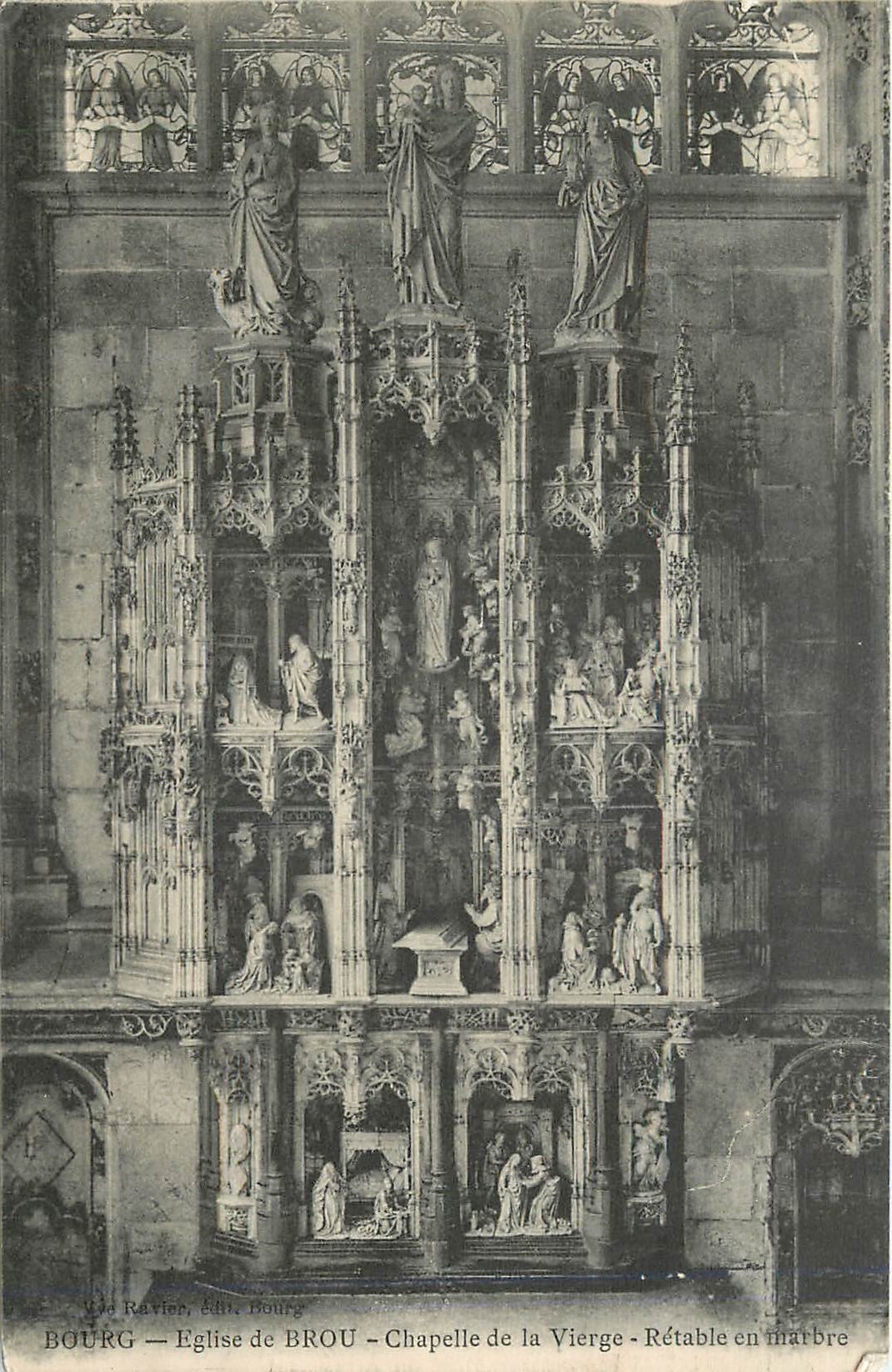 CPA Bourg Eglise de Brou Chapelle de la Vierge Retable en marbre 