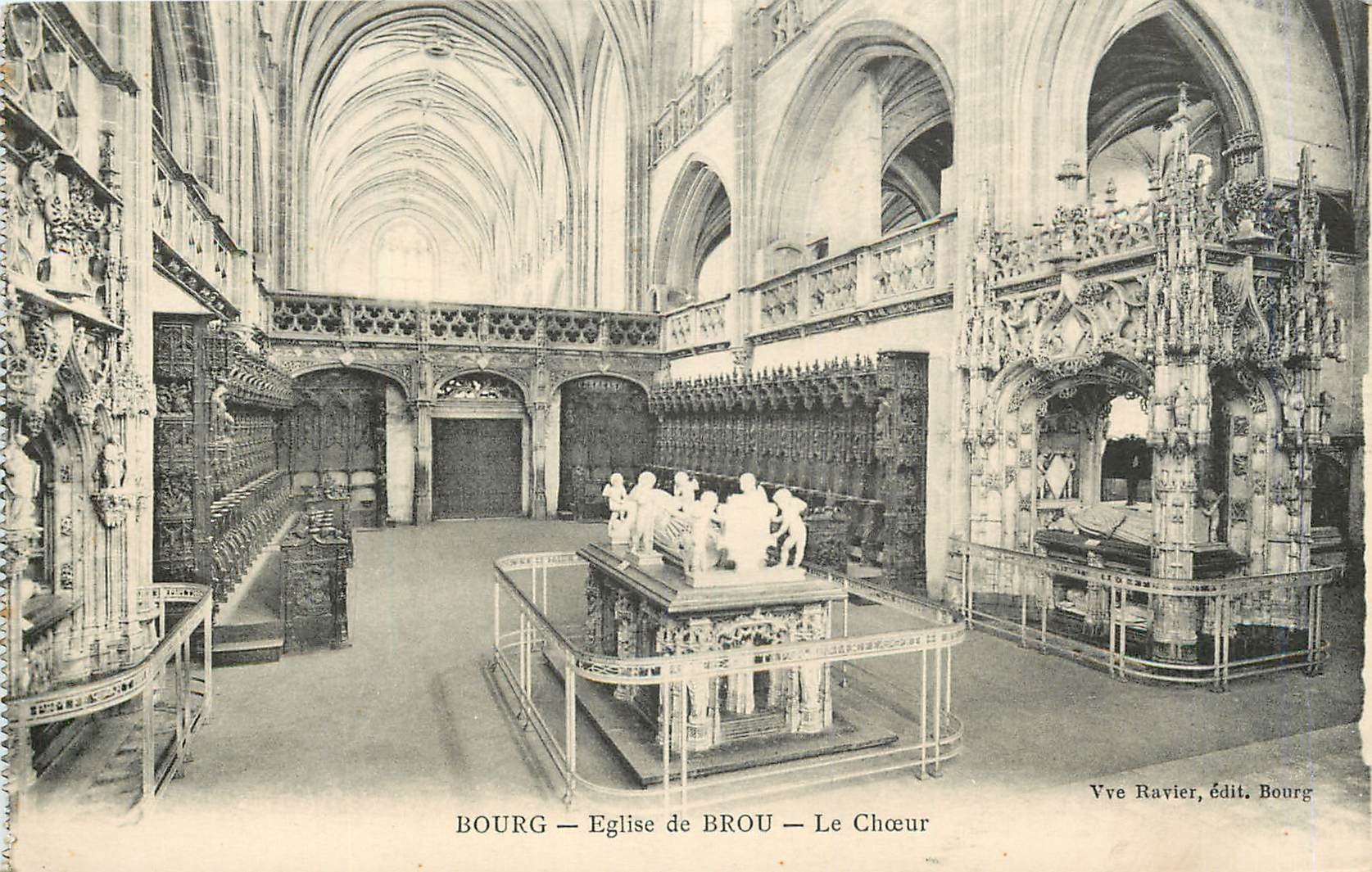 CPA Bourg Eglise de Brou Le Choeur 