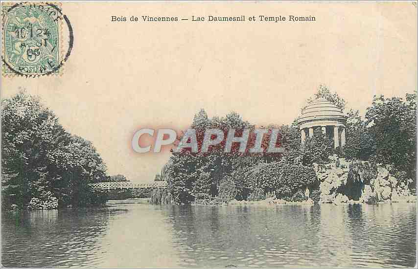CPA Bois de Vincennes Lac Daumesnil et Temple Romain 