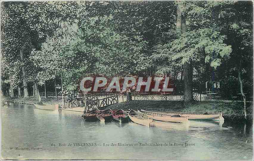 CPA Bois de Vincennes Lac des Minires Embarcadere de la Porte Jaune 