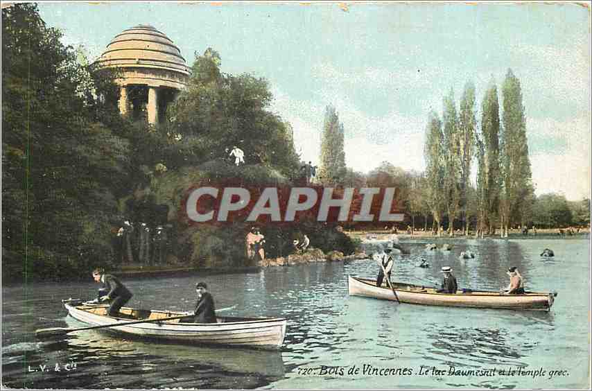 CPA Bois de Vincennes Le Lac Daumesnil et le Temple grec 