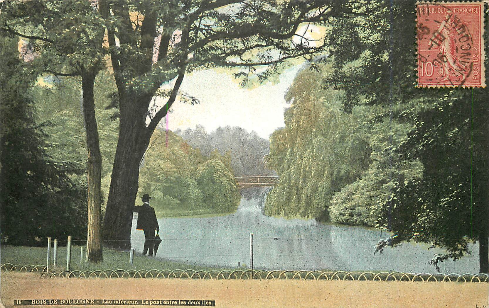 CPA Bois de Boulogne Lac Inferieur La Pont entre 