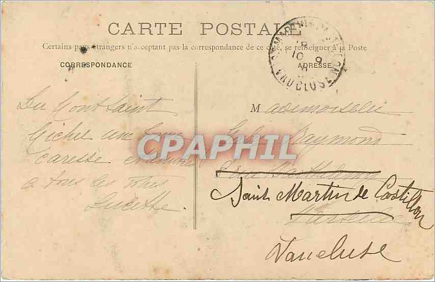 CPA Mont Saint Michel Cote Est pris des Remparts  — Rückseite