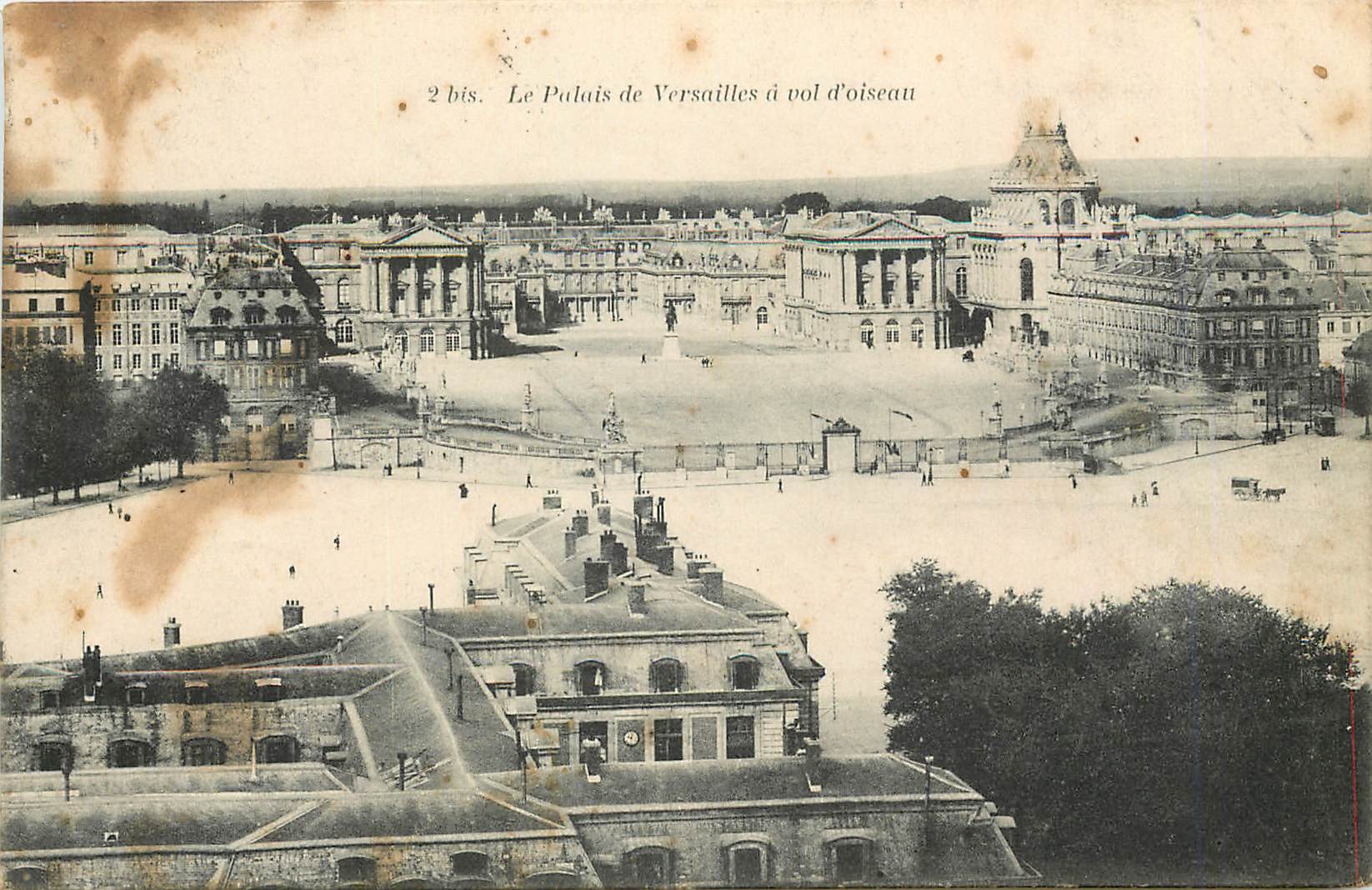 CPA Les Palais de Versailles a voi d'oiseau 
