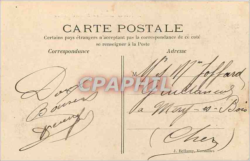 CPA Parc de Versailles Bassin de Latone  — Verso