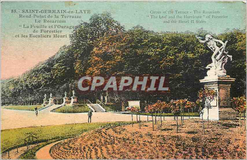 CPA Saint Germain en Laye Rond Point de la Terrasse Le Rosarium 