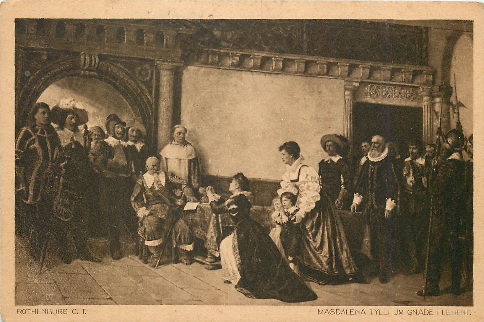 CPA Rothenburg Magdalena Tylli um Gnade Flehend 