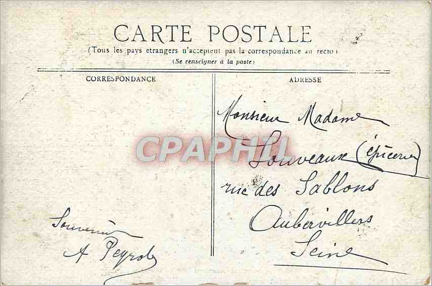 CPA Vichy Parc et Sources des Celestins  — Verso