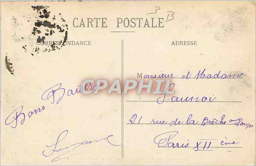 Forêt de Fontainebleau — Eingang zum Désert d'Apriemont — unbekannter Verlag, Nr. 30 — Rückseite