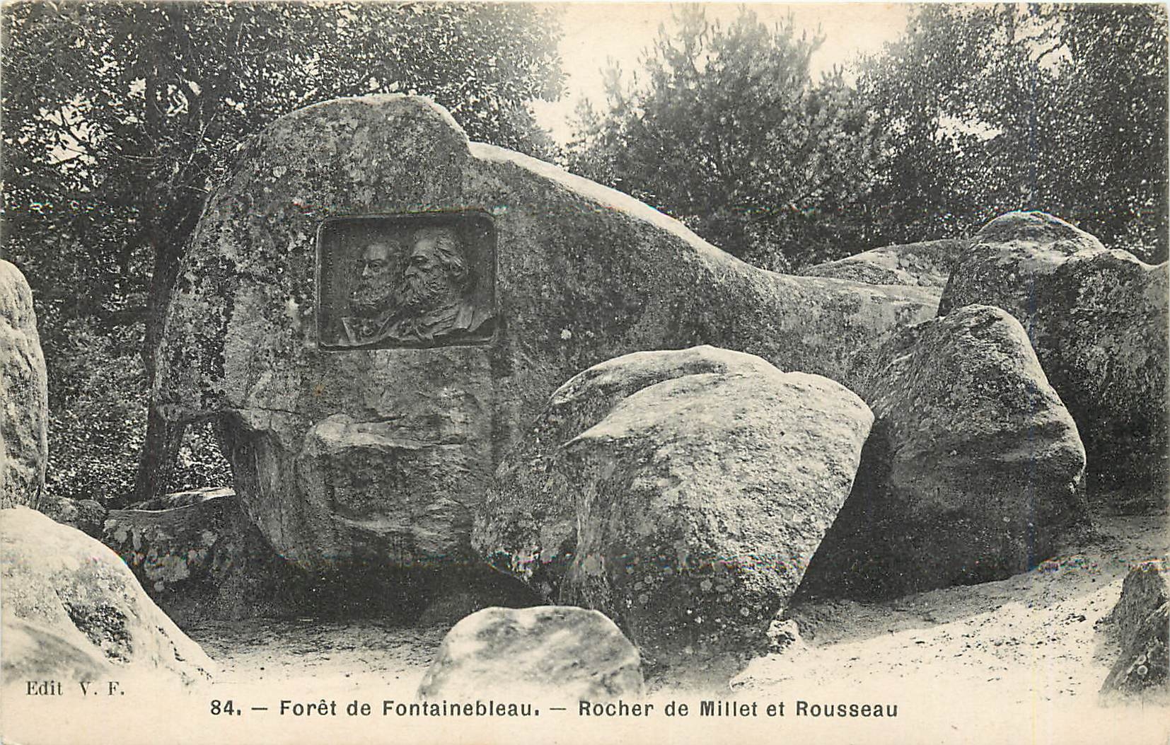 Forêt de Fontainebleau — Rocher de Millet et Rousseau — Edit V.F. n°84