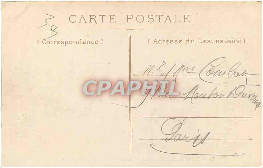 Forêt de Fontainebleau — Rocher de Millet et Rousseau — Edit V.F. n°84 — Verso