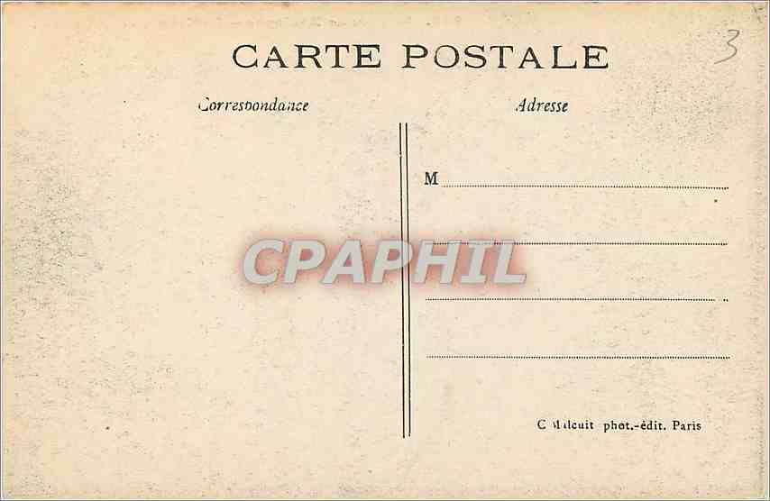 CPA Le Bois de Boulogne La Cascade  — Rückseite