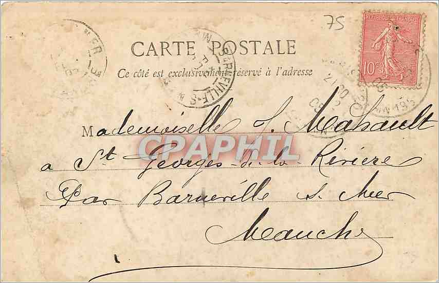 CPA Paris Cascade du Bois de Boulogne  — Rückseite
