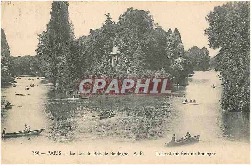 CPA Paris Le Lac du Bois de Boulogne 