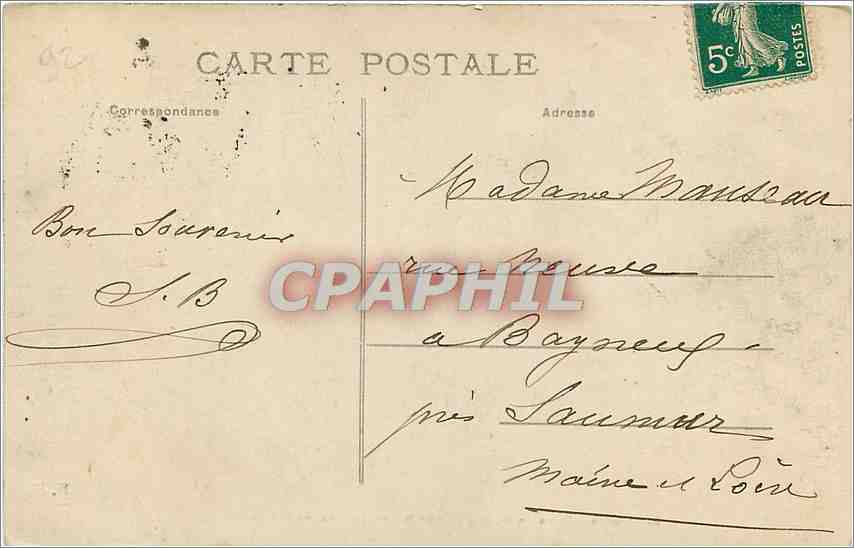 CPA Paris Bois de Boulogne Le Belvedere  — Rückseite