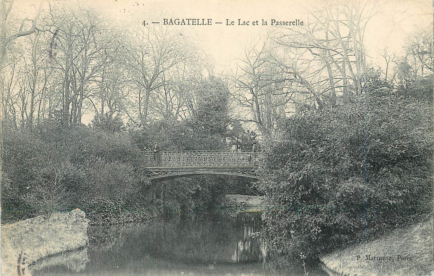 CPA Bagatelle Le Lac et la Passerelle 