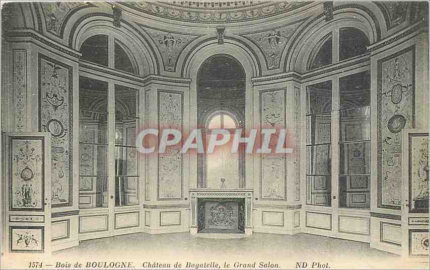 CPA Bois de Boulogne Chateau de Bagatelle le Grand Salon 