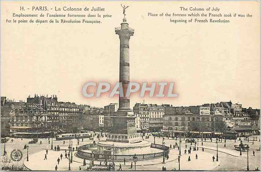 CPA Paris La Colonne de Juillet 