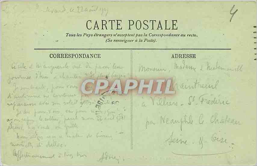 CPA Paris Le Palais du Luxembourg  — Rückseite