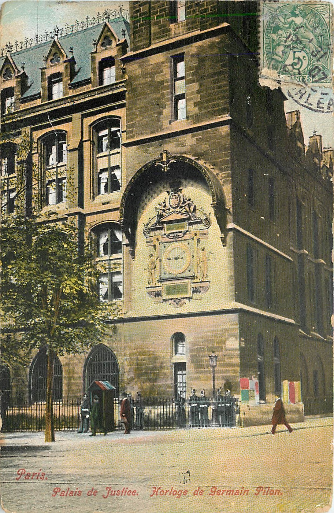 CPA Palais de Justice Horloge de Sermain Pilon 