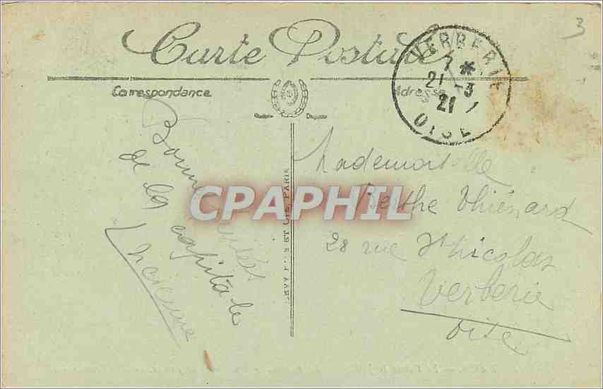 CPA Paris Le Palais de Justice La Facade  — Rückseite
