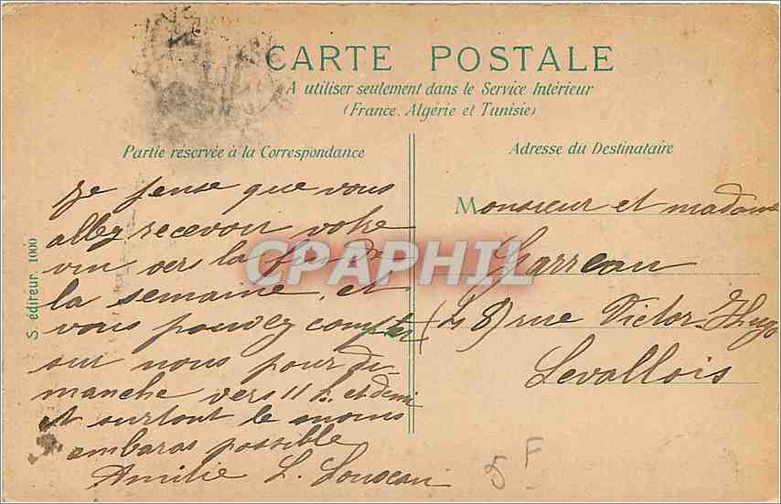CPA Paris Notre Dame  — Verso