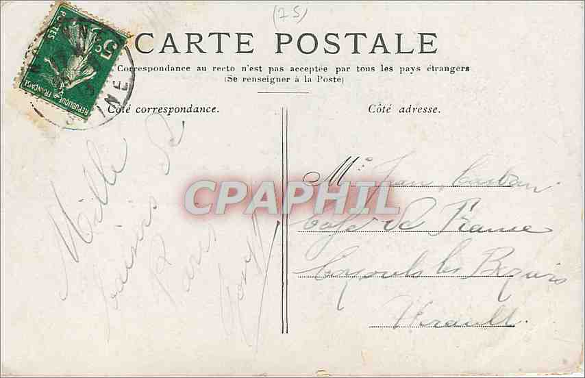 CPA Paris Notre Dame  — Rückseite
