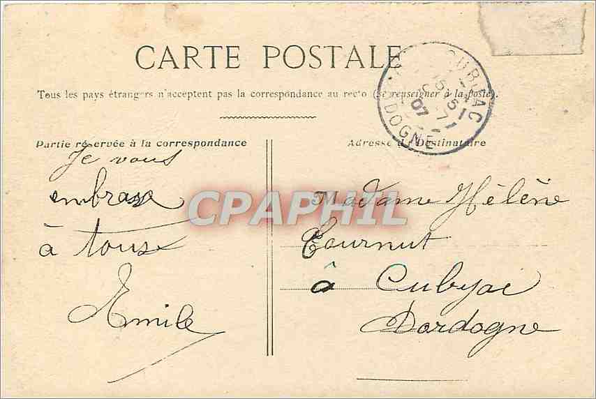 CPA Paris Place de la Bastille  — Verso