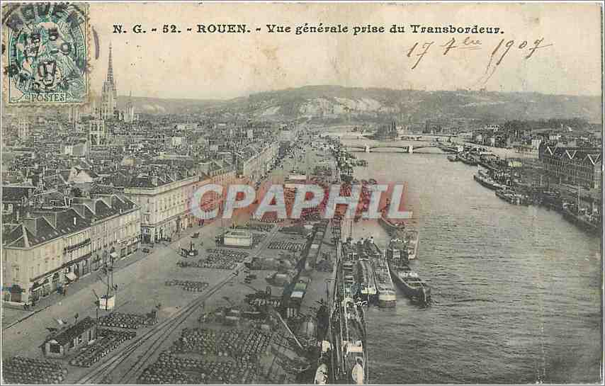 CPA Rouen Vue generale prise du Transbordeur 