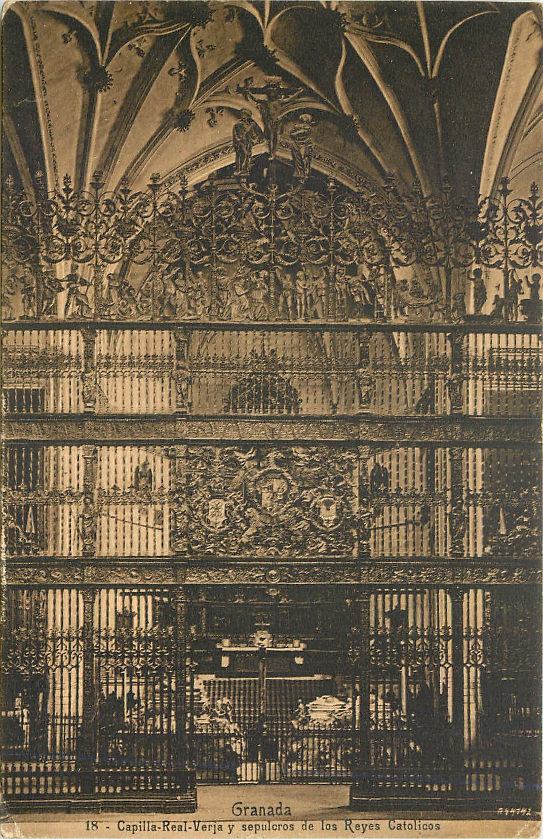 CPA Granada Capilla Real Verja y sepuleros de los Reyes Catolicos 