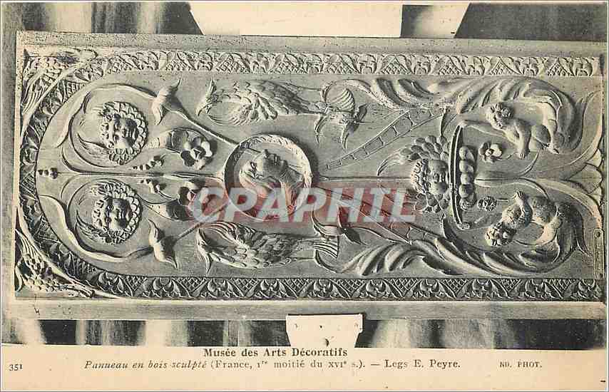 CPA Musee des Arts Decoratifs Panneau en bois sculpte Legs E Peyre 