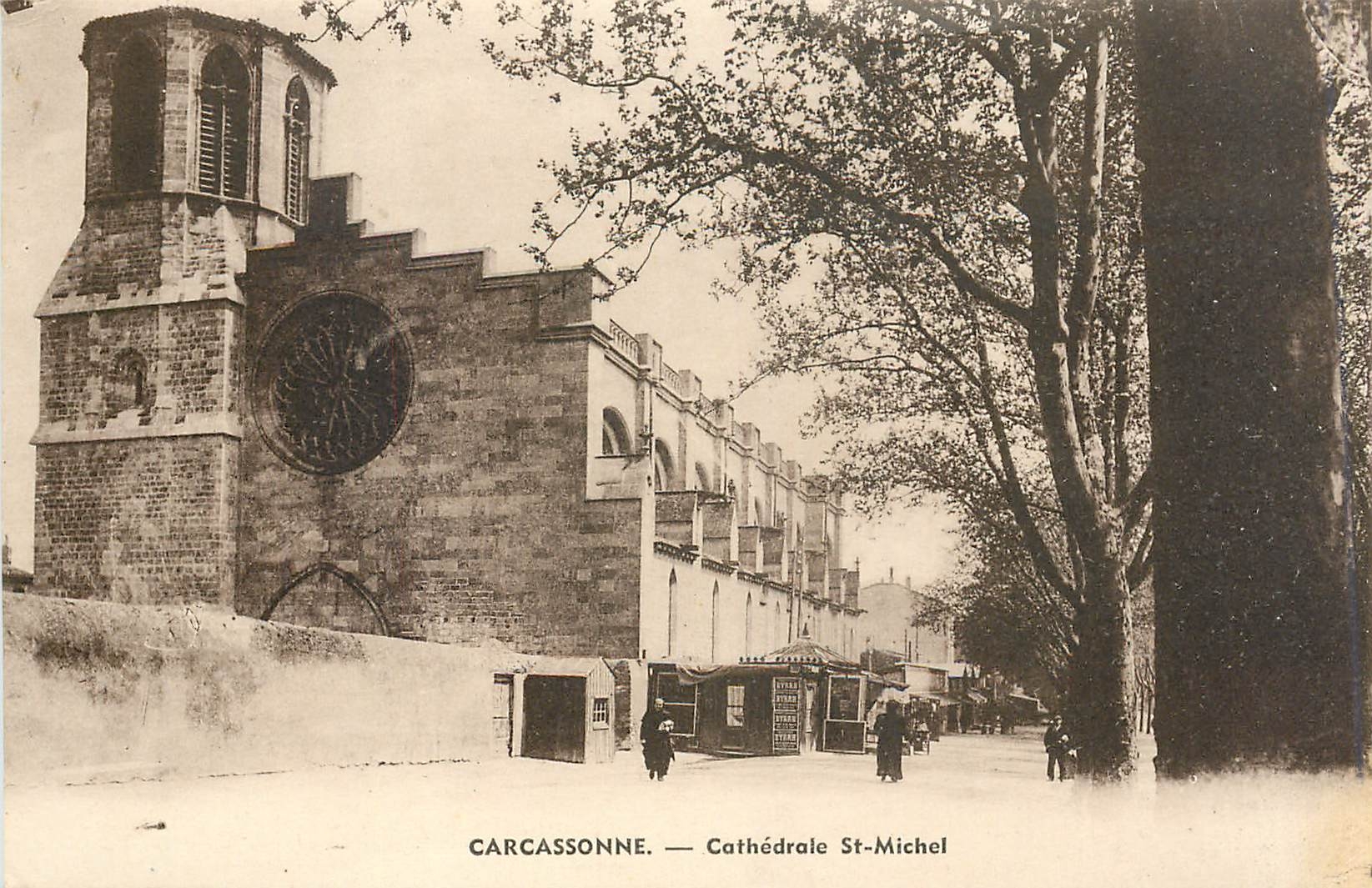 CPA Carcassonne Cathedrale St Michel 