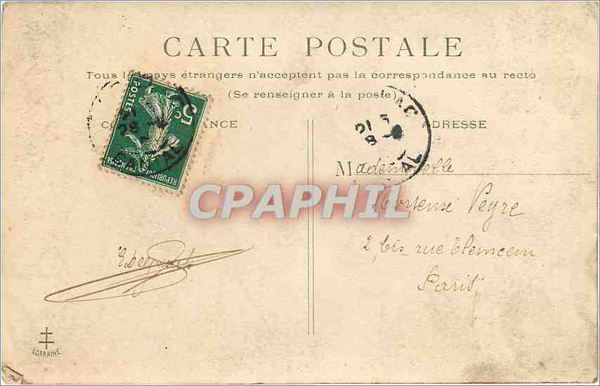 CPA Enfant — Rückseite