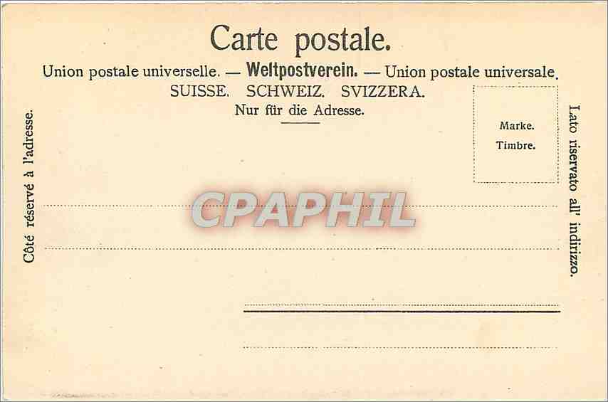 CPA Geneve Monument Brunswick  — Verso
