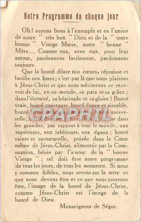 Image Notre Dame de Consolation  — Rückseite